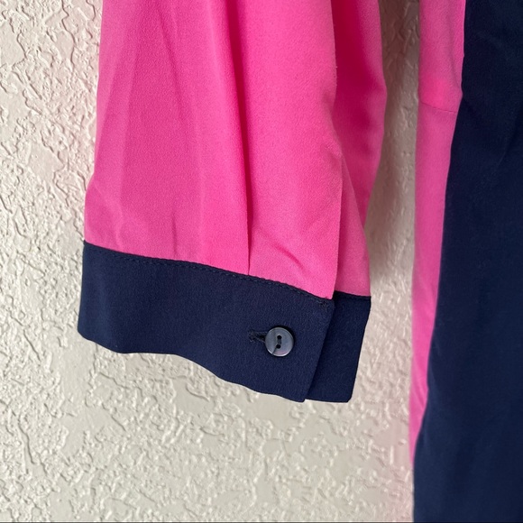 Project Runway women’s color block twist front shirt dress, small, pink and blue - Picture 4 of 6